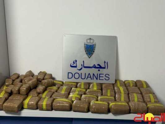 حجز 36 كيلوغراما من الحشيش بحوزة إسباني بباب سبتة