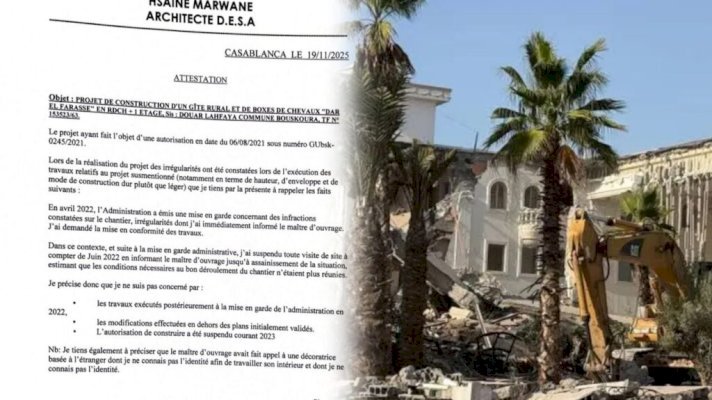 Larchitecte du projet surnommé Palais du Kremlin à Bouskoura révèle des irrégularités et se désengage des travaux