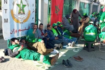 اعتصام إنذاري لعمال نظافة ميكومار بوزان وسط احتقان متصاعد وترقب لتدخل عامل الإقليم